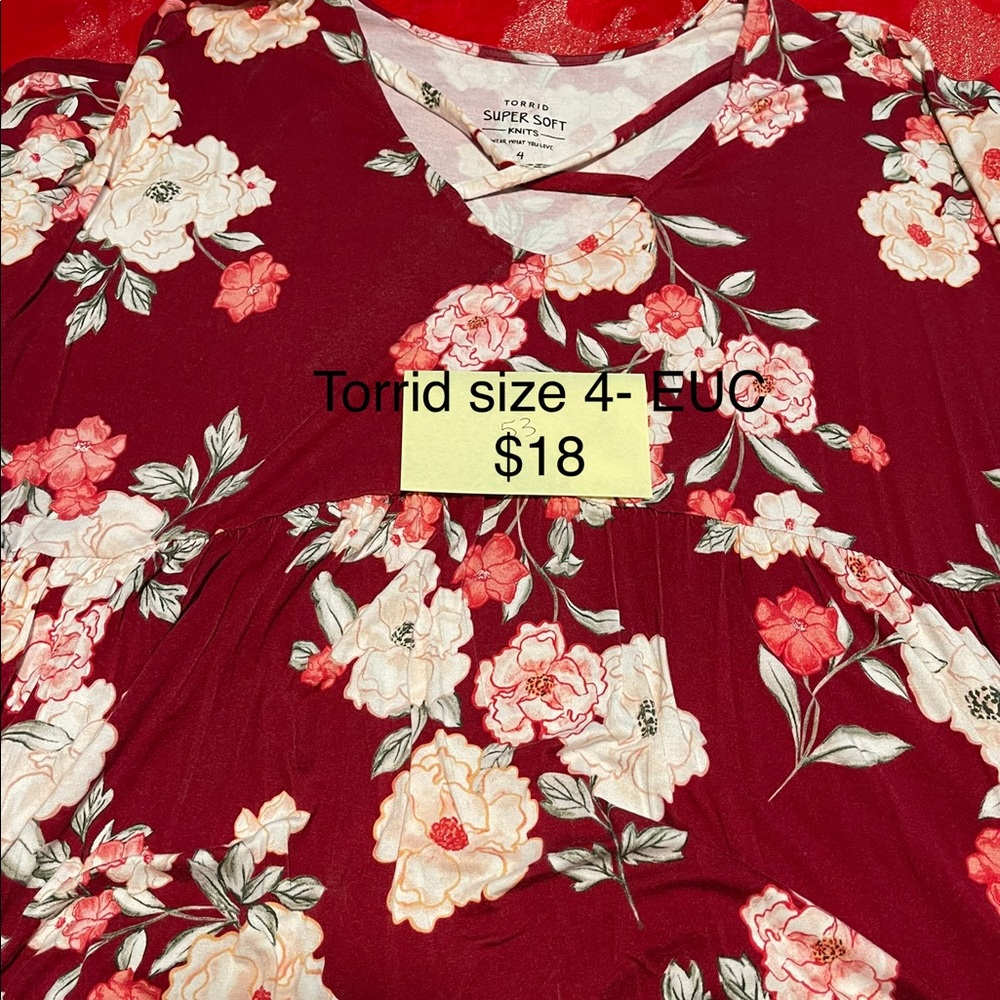 Torrid size 4 long sleeve peplum